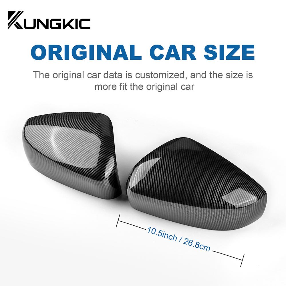 Carbon Fiber Style Rear View Mirror Sticker for Subaru Crosstrek 2023 2024 ABS Decor