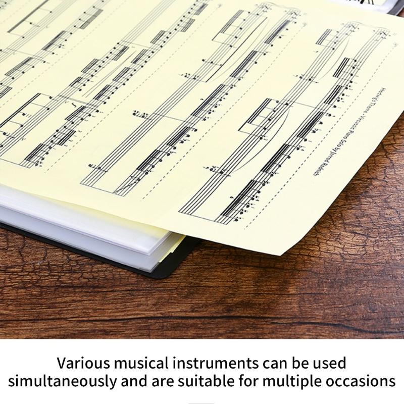 60 Pages Sheet Music Folder File Organizer Paper Document Storage Organizer for Office Documents Storage Holder Bag
