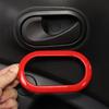 Fits for Smart Fortwo 2016-2021 Interior Door Handle Bowl Trim Frame Red ABS
