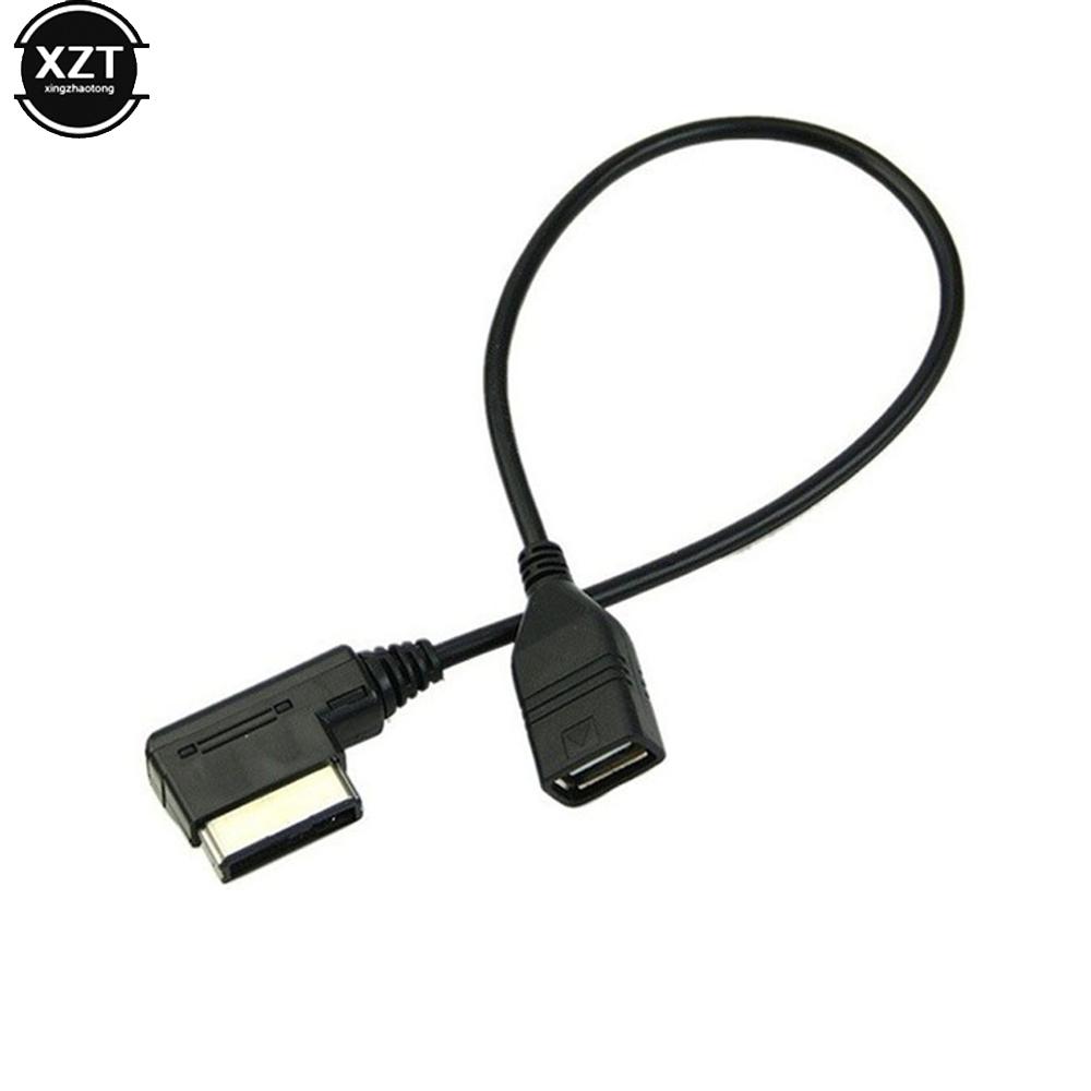 MDI AMI AUX to USB Female Audio AUX Adapter Cable Wire For Benz