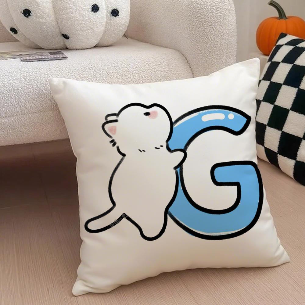 Süßer Custom Art Katze Personalisierter Kissenbezug Überwurf Kissenbezug Verdeckter Knopf Strapazierfähiges Polyester Stuhlkissen