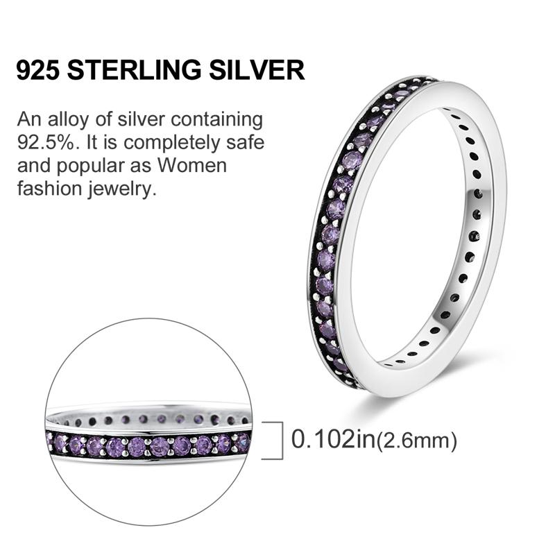 Originální stříbrný prsten 925 Barevné diamanty Zirkony Prsten na prst Pro ženy Šperky Svatební Zásnubní Dárek k narozeninám