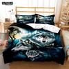 Forest Animal Wolf Printed Polyester Bedding Set Soft And Comfortable Comforter Bedding Sets Complete Size Customizable