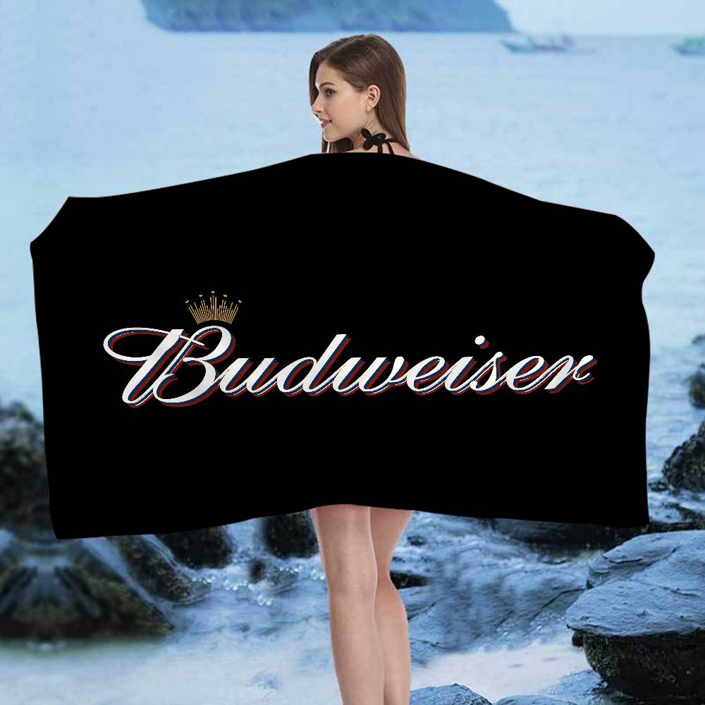 König des Bieres B-Budweiser Strandtuch Bunte Badetücher für Mädchen Mikrofaser Schnelltrocknend Sandfrei Strand Yoga Spa Fitnessstudio Pool