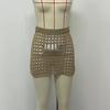 European & American Sexy Mesh Knitted Beach Skirt – Slim, Hip-Hugging, Sunscreen Cover-Up