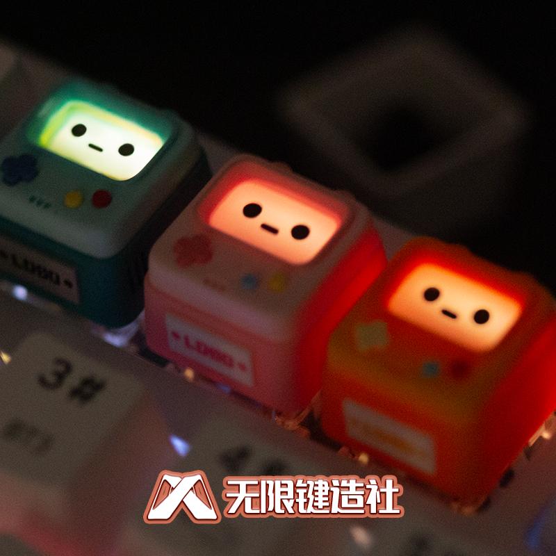 Original Retro Game Console Translucent Keycaps Arcade Mechanical Keyboard Accessory Kawaii ESC Replacement Keycap Single Resin