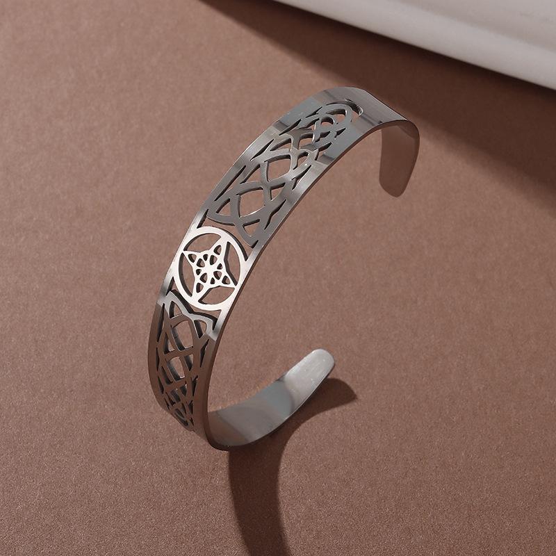 Vintage Fashion Hollow Open Witch Knot Bracelet For Women Stylish Adjustable Cuff Bangle Jewelry Gift