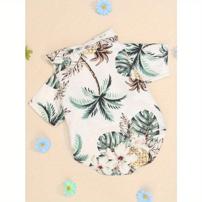 1pc Non-Stretch Slim Fit Hawaiian Shirt For Pets, Suitable For Small Dogs Like Teddy & Pomeranian, Not Recommended For Large Dogs