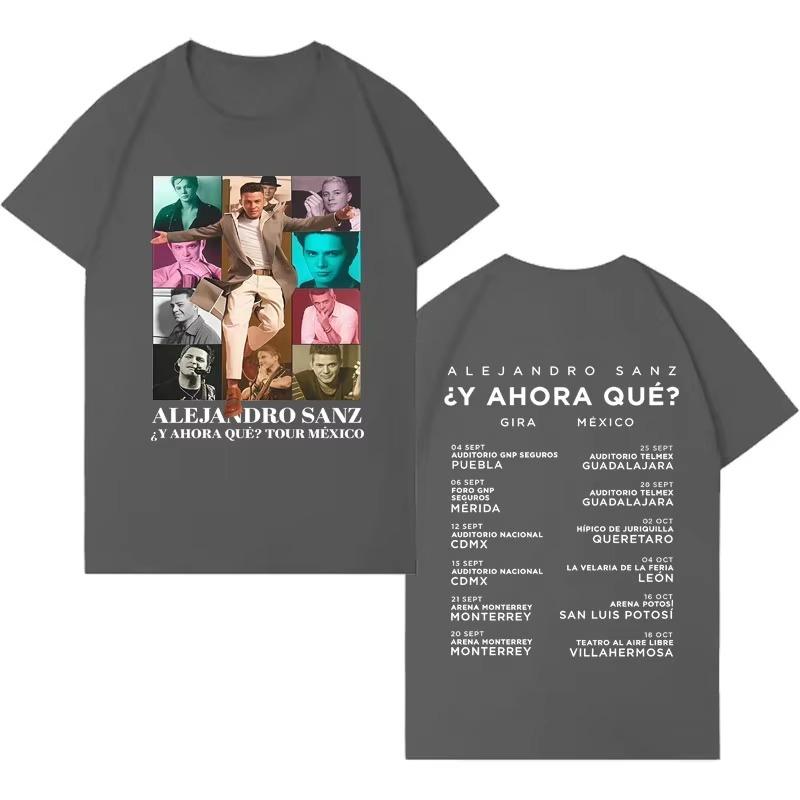 

Singer Alejandro Sanz Fashion Graphic Cotton Gothic Short Sleeve Top 2026 Men Women Casual Clothing High Street Hot Sale M