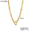 Trend Colorful Handmade Natural Stone DIY Necklace Charm Pendant 18K Gold Plated Stainless Steel Accessories Fashion Jewelry