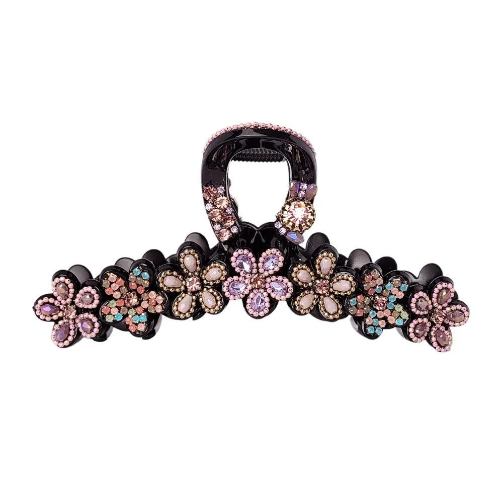Pink Spring Day Flower Big Updo Handmade Claw Clip HP123a