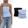 Spring New Arrival off-Shoulder Ruched Corset Sleeveless Vest Tube Top Tops 3067089