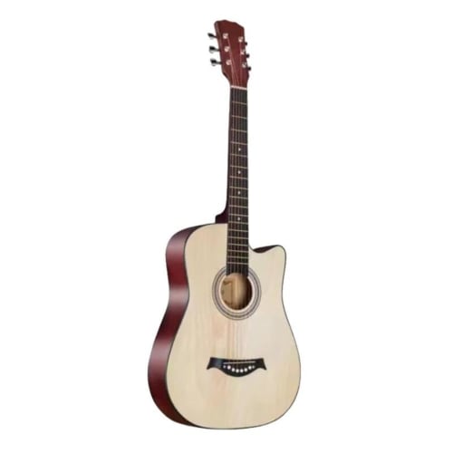 Hubiuyo Acoustic Guitar, Beginner, Student, Adult, 38-inch, Beginner Practice Guitar (38-inch, Original Wood Color)