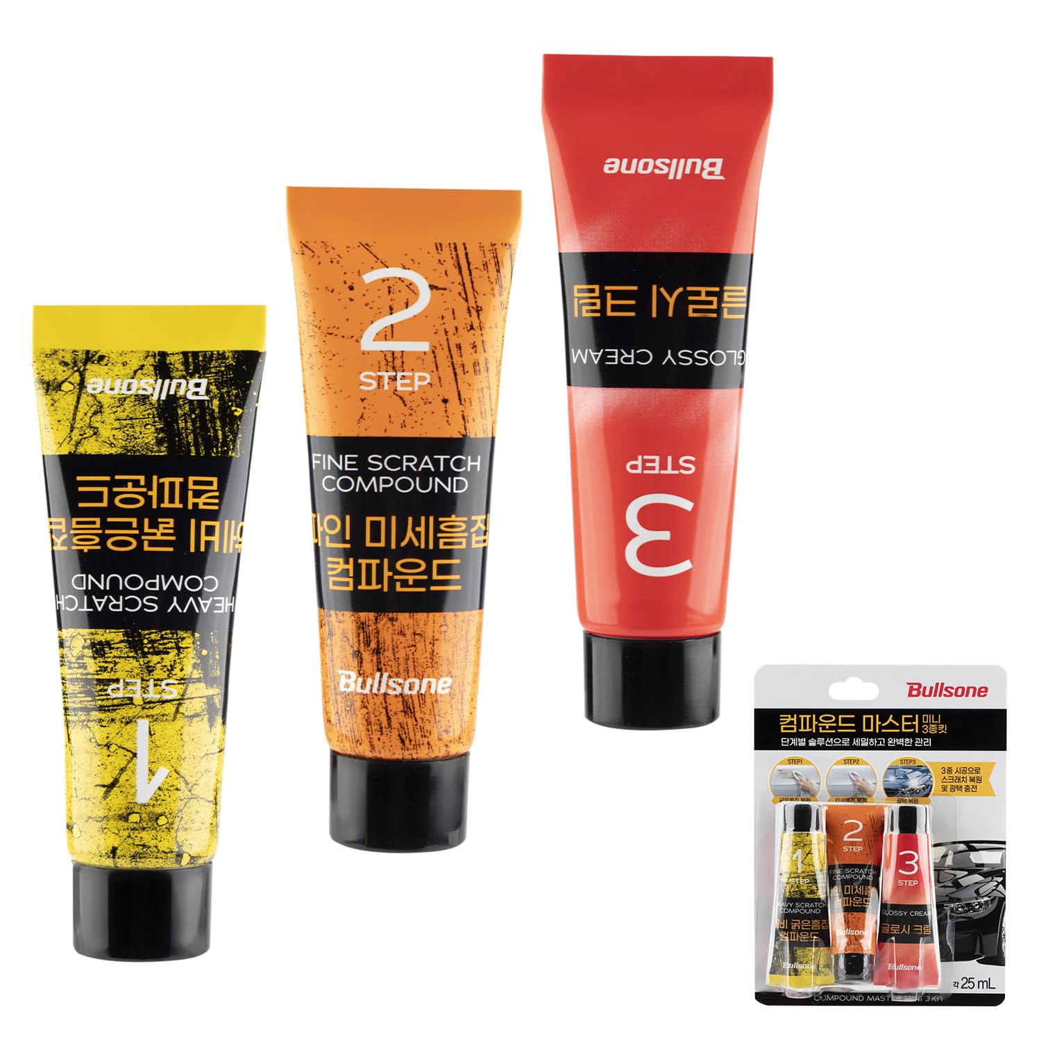 

BULLSONE Car Wash Set of Polishes and Restores Shine to Surfaces Master Mini Kit Removes Large and Medium Paint Water Pine and Eliminates and Restores