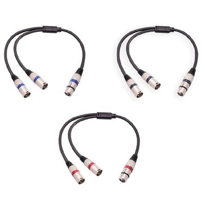 Heißer Verkauf Audio-Adapter XLR Y-Splitter-Kabel 3-Pin XLR 1 Buchse auf 2 Stecker