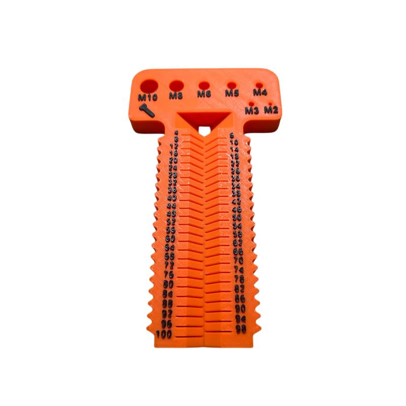 

Инструмент для измерения винтов M2–M10, Метрический резьбомер с линейкой длиной 4–100 мм, Идентификатор размера винтов и болтов высокой точности