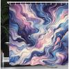 Ambesonne Purple Shower Curtain, Oil Paint Like Marble Print Warm Deep Tones Mystery of The Universe, Cloth Fabric Bathr