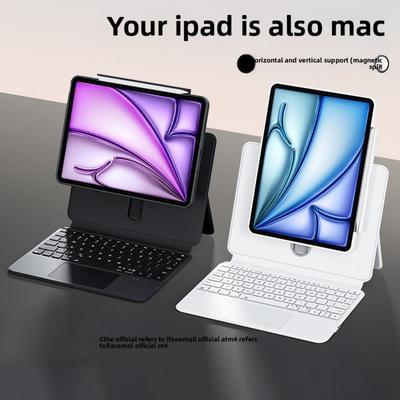 Funda con Teclado Magnético Deslizante para iPad para Apple Pro 11 2024 Nueva Cubierta para Tableta Air 6 de 13 Pulgadas con Control de Pista