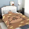 Cute Capybara Star Blanket Single Sided Print Flannel Soft Fluffy Warm Blanket Bedroom Living Room Sofa Cozy Vibe Accessory Gift