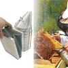 Beekeeping Stainless Steel Leather Smoker Anti-scalding Cover Bottom Manual Smoke Maker Drive Away Bees Hive Box Tool 1 Set
