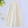 Women's New Chinese Style High-Waisted Wide-Leg Cropped Pants - Versatile, Slimming, Casual Fit for Spring and Autumn