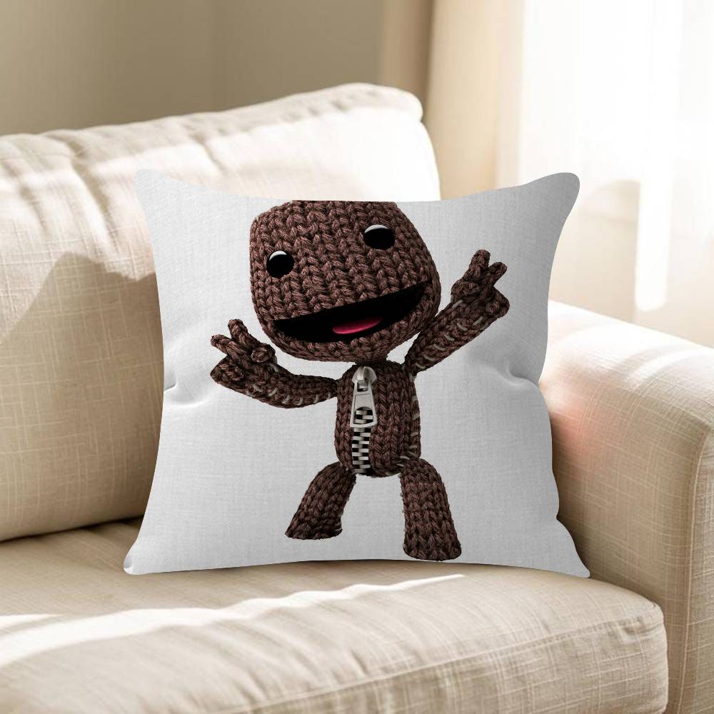 Funny LBP Sackboy Pillow Cushion Cover Pillowcase Living Room Sofa Home Decor Customized