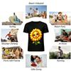 Cute Cartoon Sunflower Print Casual T-Shirt Pure Cotton T-shirt