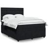 VidaXL Bed Slat Base with Mattress Black 140x190 Cm Velvet, Bed, Platform Bed, Panel Bed 3292348