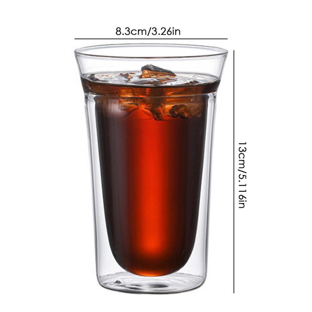 Insulated Glass Cup Double Wall Clear Espresso Coffee Mugs Handmade Beer Mug Tea Milk Glass Whiskey Glass Cups Drinkware