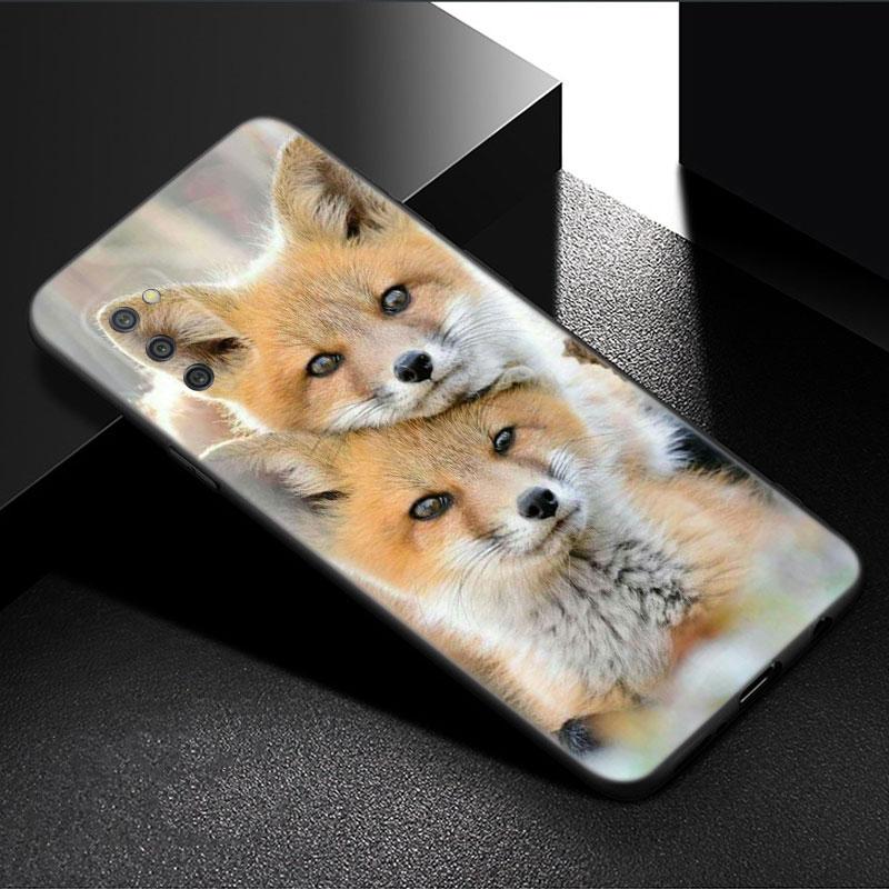 

Милый чехол для телефона с изображением лисы для Samsung Galaxy A01 A03 Core A04 E A02 A05 A10 A20 A21 A30 A50 S A6 A8 Plus A7 2018, черный чехол Samsung A03