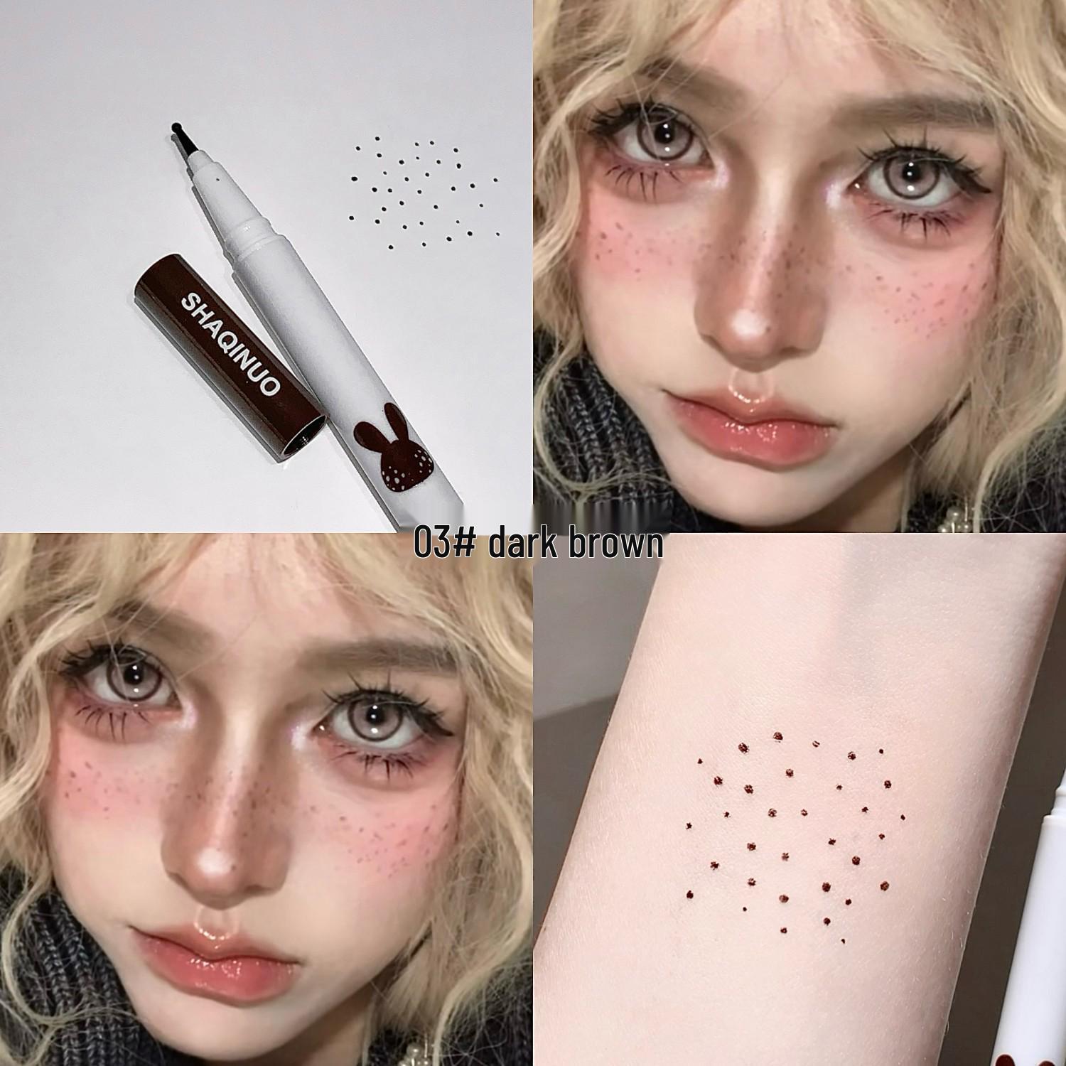 SHAQINUO Натуральная водостойкая подводка-ручка для век от веснушек - Легко наносится, Европейский и американский стиль