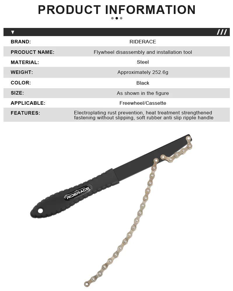 Kit de Ferramenta de Remoção de Roda Livre de Bicicleta Ferramenta Soquete de Roda Livre de Bicicleta Aço de Alta Resistência Corrente Chicote Cassete Removedor de Roda Dentada MTB