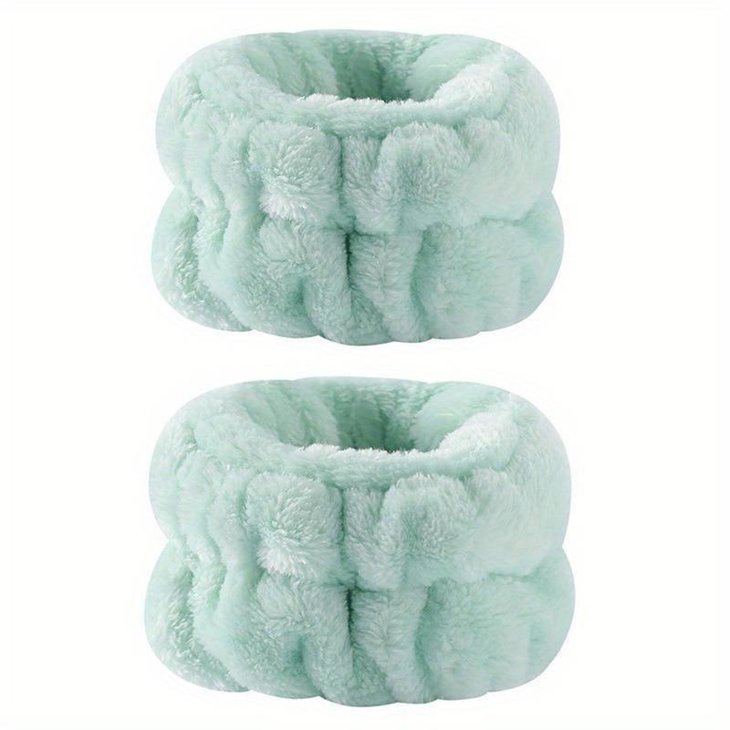 2PCS Reusable Spa Wrist Washband Soft Microfiber Towel Wristbands For Washing Face Women Girl Yoga Running Sport Wrist Sweatband