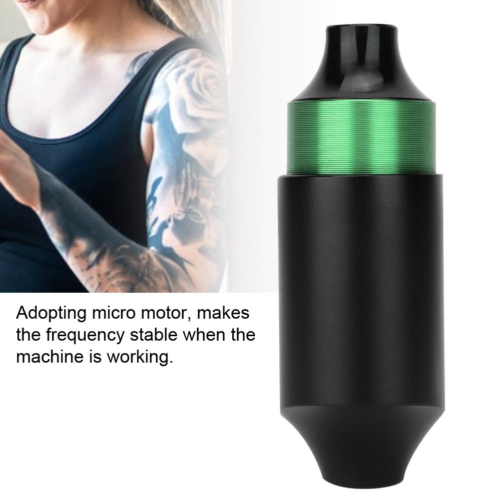 Professionell DC-gränssnitt Elektrisk Tatueringspenna Maskin Stark Motor Tatueringsartisters VerktygGrön