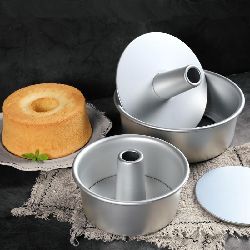 Round Middle Hole Chiffon Cake Toast Bread Pan Removable Bottom Hollow Chimney Mold Diy Baking Tools Bake Model Bread Box
