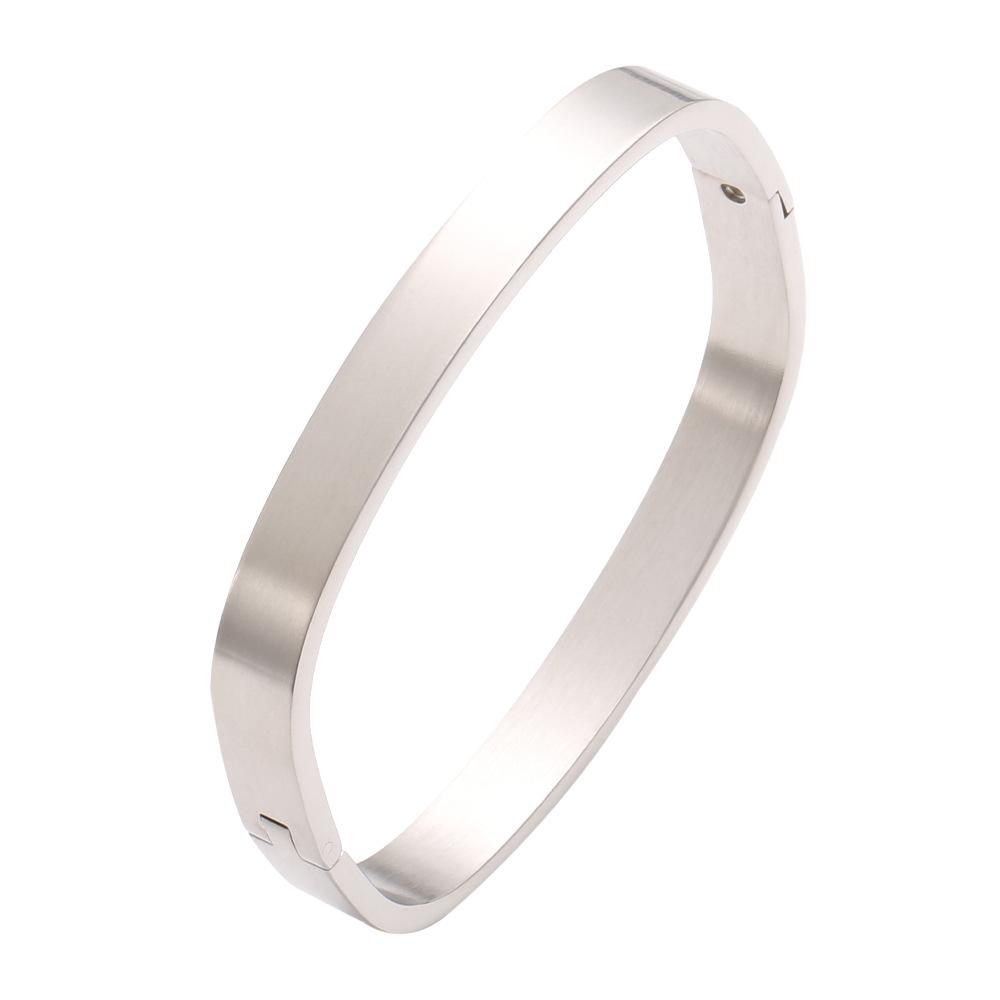 Unisex Armband aus Edelstahl, quadratisch, mit beliebtem europäischem und amerikanischem Design