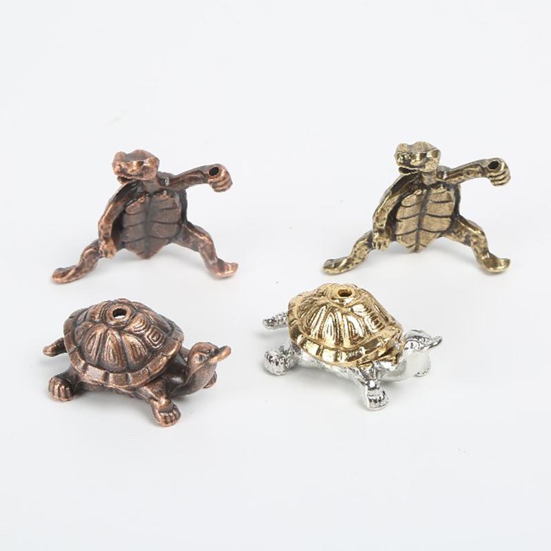 1 Stück Mini Schildkrötenform Räuchergefäß Sandelholzstäbchenhalter Vintage Bronze Tier Räucherhalter Brennerständer Geschenk Heimdeko