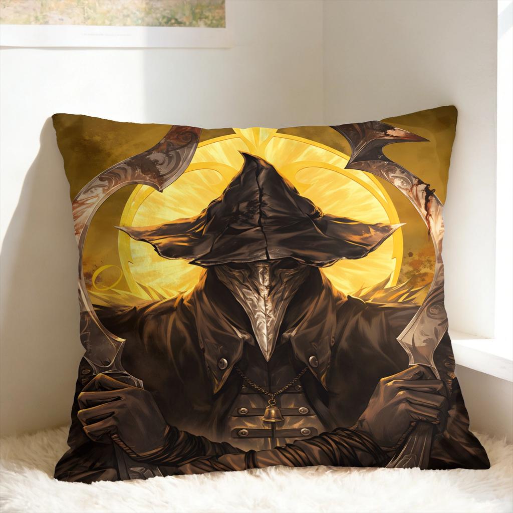 Game Bloodborne Hunter mark Pillow Case  Comfy Pillow Cover Kawaii Cushion Cover For Office Car Home Decor