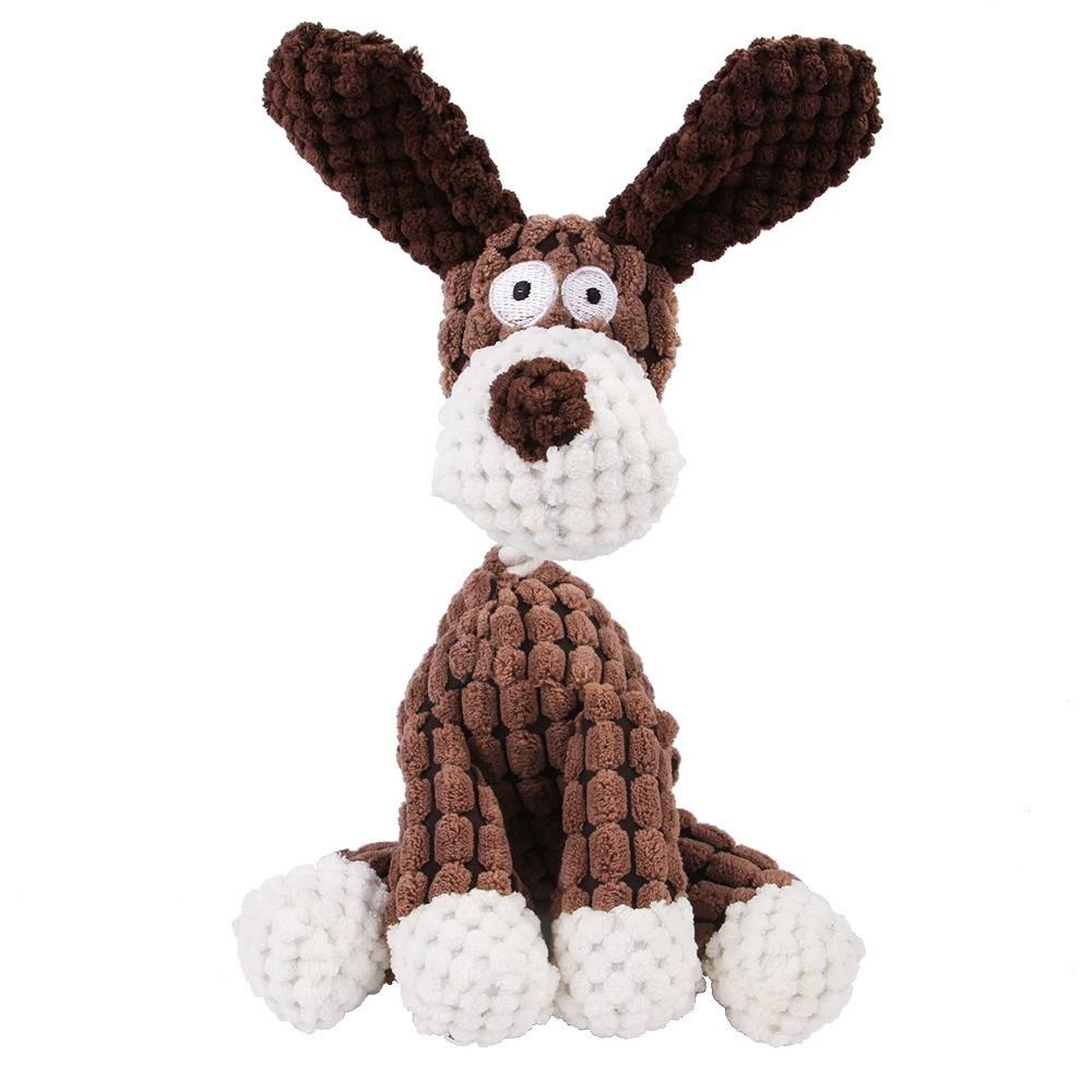 Cute Plush Dog Toy Funny Donkey Doll Animal Shape Bite Resistant Squeaky Tool Puppy Interactive Fluffy Supplies Birthday Gift