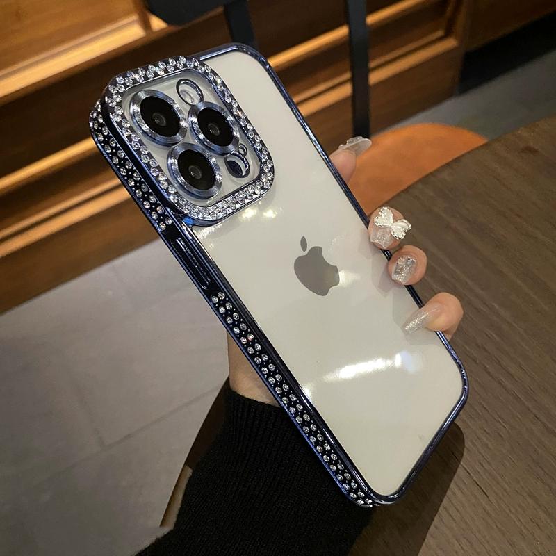 Luxury Diamond Glitter Transparent Soft Case For iPhone 11 12 13 14 1516 Pro Max Plus Bling Fashion Shockproof Rhinestone Cover