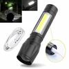 Portable LED Strong Light Flashlight Rechargeable Zoom Tactical Flashlight Cobb Side Light Waterproof Outdoor Emergency Light