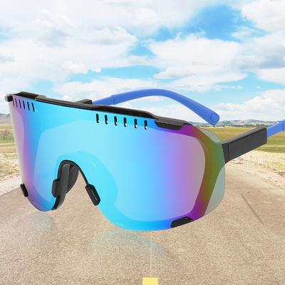 Neue Radbrille Outdoor-Sport-Sonnenbrille Stretch-Bügel Einteilige Sonnenbrille Schutzbrille 9929