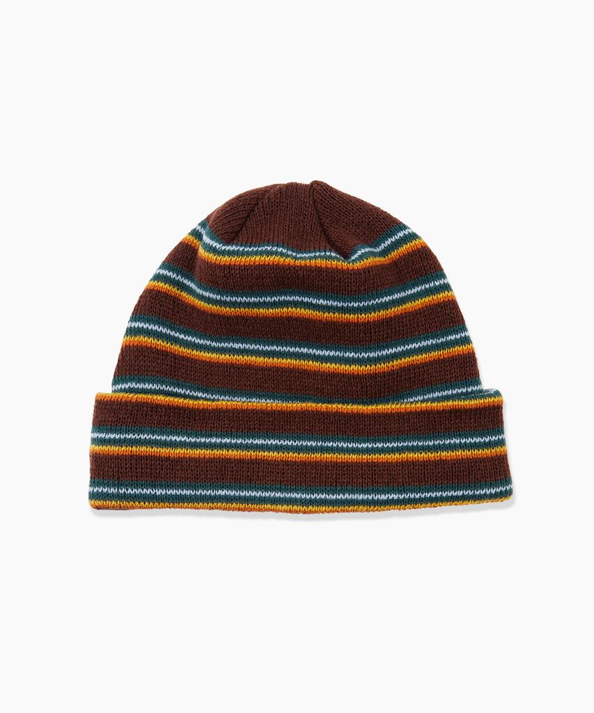 HELLO SUNRISE Hs Multi Stripe Beanie_Brown