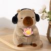 Cute Plush Toy Stuffed Soft Animals Peace & Love Capybara Doll Fluffy White-face Monkey Toy Kids Toys Birthdat Gifts