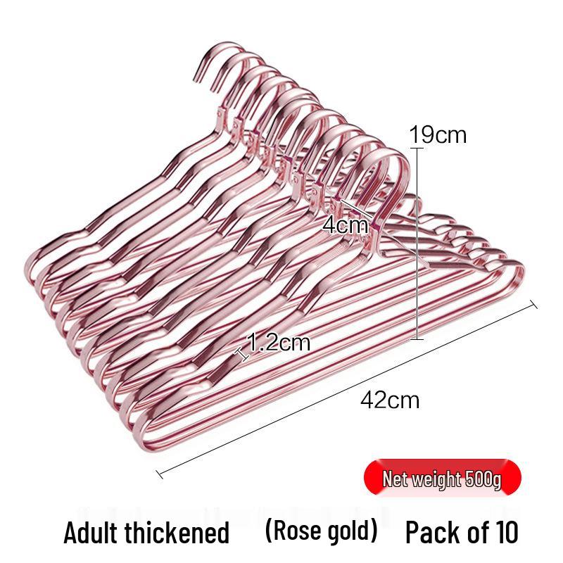 Gold High-Grade Anti-Wrinkle Seamless Aluminum Clothes Hanger for Adults