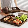 Multi-Purpose Extra-Thick Wood Grain Rectangular Trays - Serving Plates for Home Dining Table, Restaurant & Commercial Catering