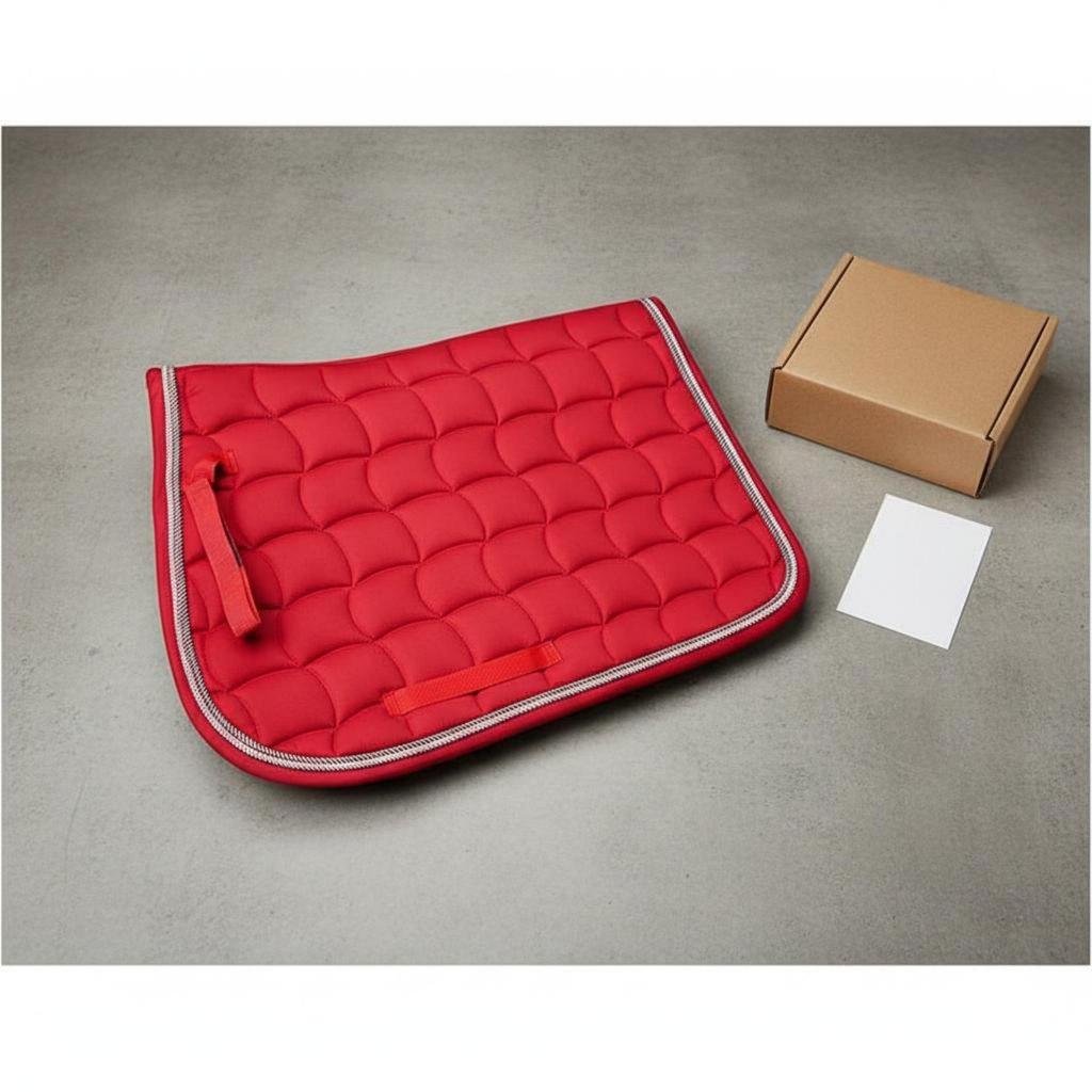 Quilted Saddle Pad Double Rope Piping Polycotton Material Equestrian