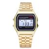 Multicolor LED Steel Belt Electronic Watch with Cold Light