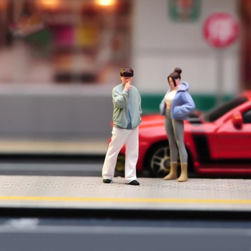 1/64 Scale Miniature Scene Model Handcrafted Exquisites Resins People Scene Figure For Home Decoration And Display