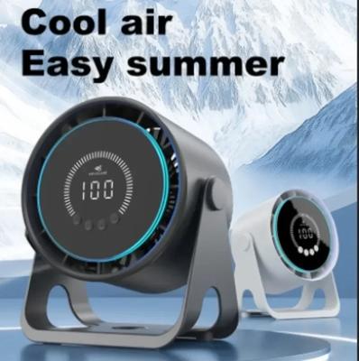 100 Geschwindigkeiten Intelligenter Elektrischer Ventilator Blattloser Ventilator USB-Laden Schreibtisch Leise Wandmontiert Klimaanlage Tischventilator Für Büro Camping